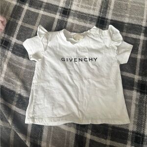 Givenchy Kids White Ruffle Sleeve Tee